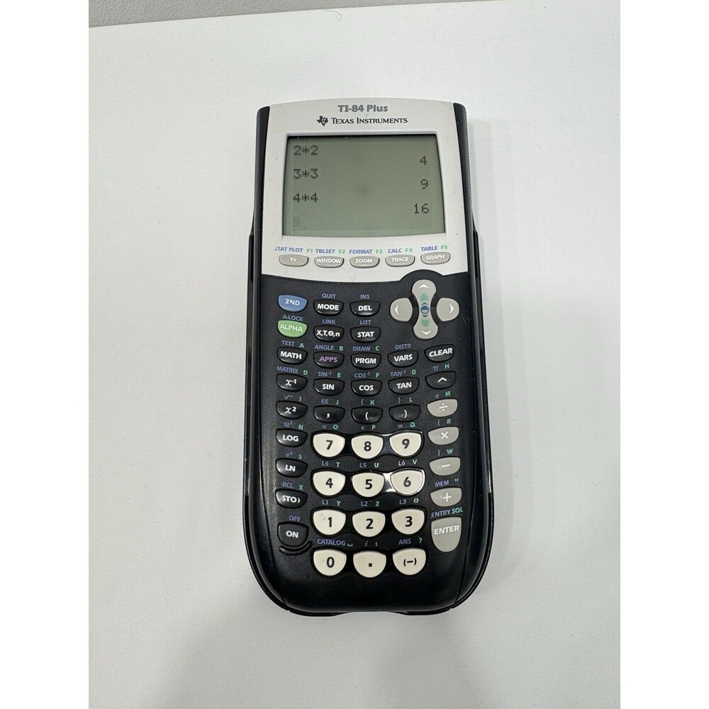 TESTED WORKS Texas Instruments TI-84 Plus Graphing Calculator Black & Cover